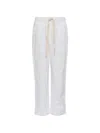 Lee Mathews Drawstring Trousers In White