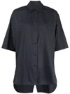Lee Mathews Drop-shoulder Button-down Shirt In Blue