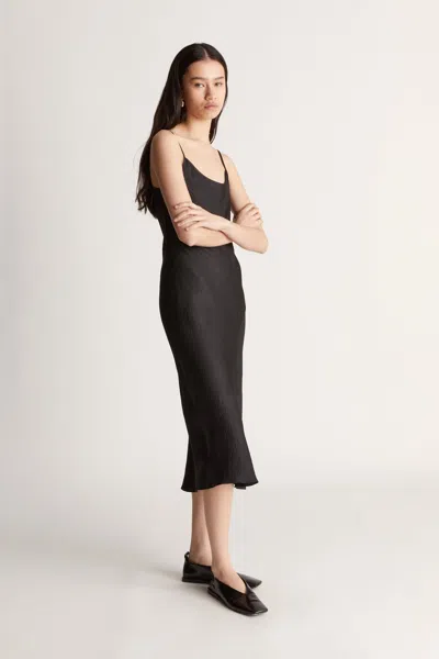 Lee Mathews Eden Slip Dress In Black