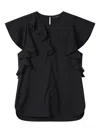 Lee Mathews Ella Ruffle-detail Blouse In Blue