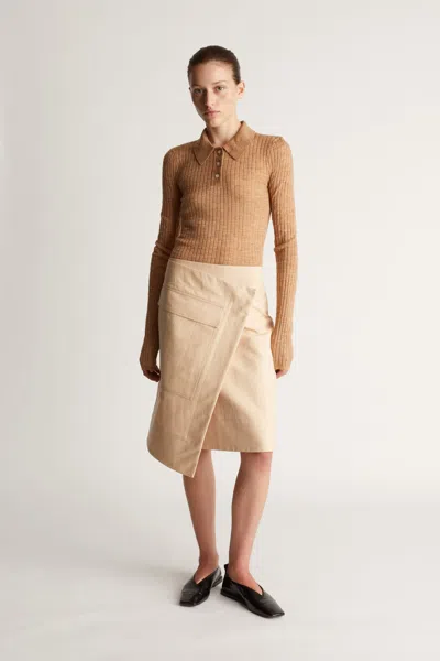 Lee Mathews Emery Skirt In Shell