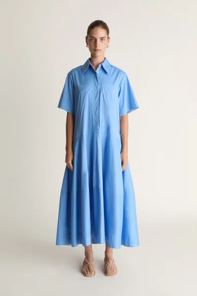 Lee Mathews Emilie Lantern Dress In Blue