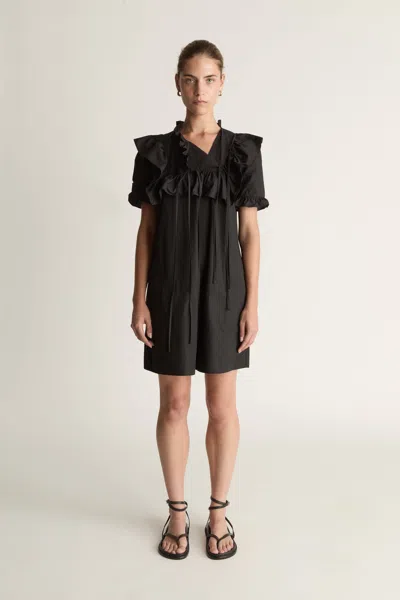 Lee Mathews Emilie Mini Dress In Black