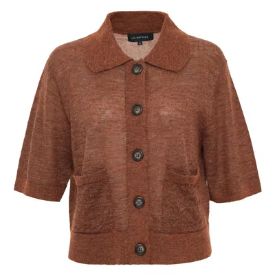 Lee Mathews Eve Cardigan In Brown