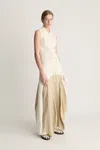 Lee Mathews Eve Sleeveless Cardigan In Brown