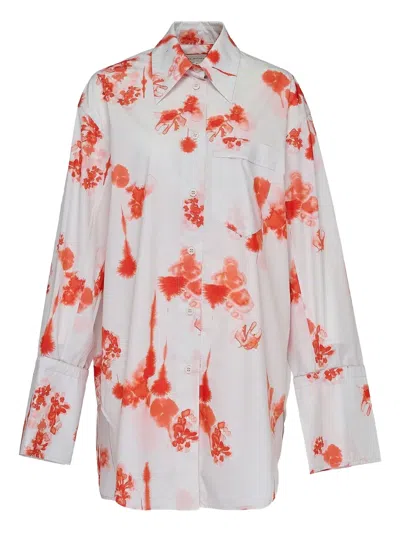 Lee Mathews Fleur Floral-print Shirt In White