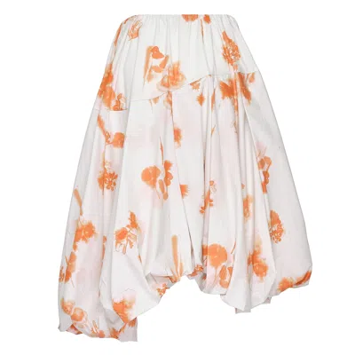 Lee Mathews Fleur Skirt In White