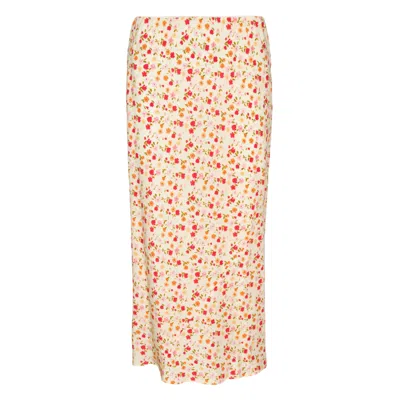 Lee Mathews Flora Silk Bias Skirt In Multi