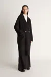 Lee Mathews Florentine Cashmere Cocoon Coat In Black