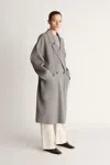 Lee Mathews Florentine Cashmere Cocoon Coat In Grey Marle