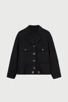 Lee Mathews Florentine Worker Jacket In Black