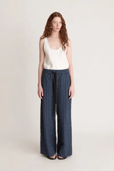 Lee Mathews Frances Wide Leg Pant In Blue
