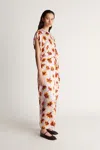 Lee Mathews Franz Floral-print Maxi Dress In Blush