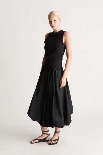 Lee Mathews Frida Balloon Skirt In Black