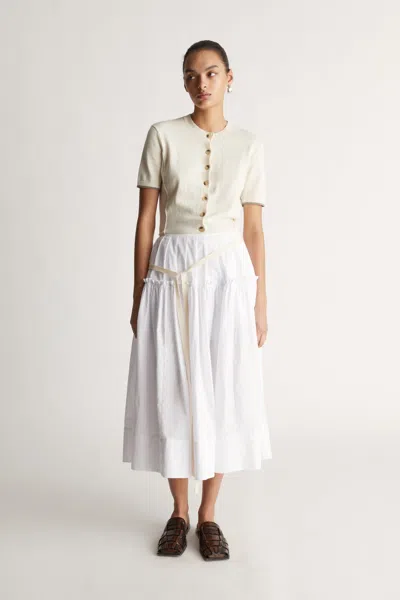 Lee Mathews Frida Gathered Skirt In Natural