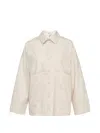 Lee Mathews Gilbert Button-back Shirt In Neutral