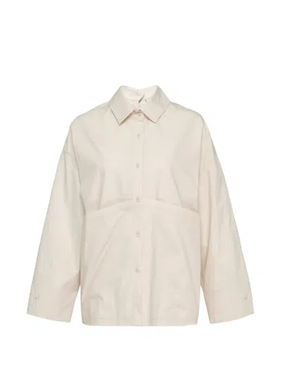 Lee Mathews Gilbert Button-back Shirt In Neutral