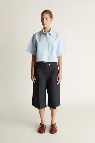 Lee Mathews Gilbert Ss Shirt In Blue