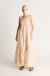 Lee Mathews Gina Apron Dress In Pink