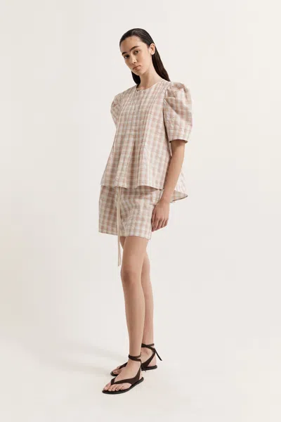 Lee Mathews Grace Ss Shirt In Pink