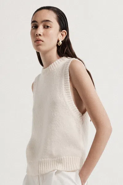 Lee Mathews Greta Vest In Chalk