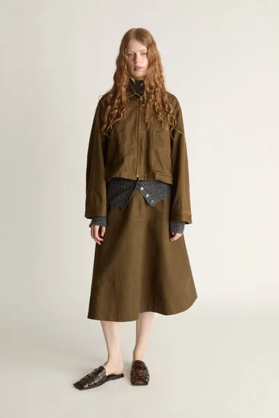 Lee Mathews Harper Drill Jacket In Brown