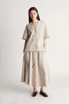Lee Mathews Harriet Ss Shirt In Straw