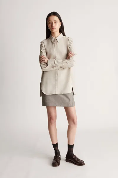 Lee Mathews Harriet Tailored Shirt In Straw