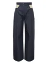 Lee Mathews Henry Panelled Trousers In Blue