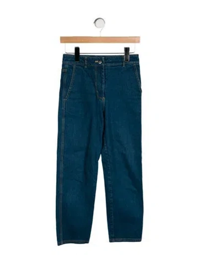 Pre-owned Lee Mathews High-rise Straight Leg Jeans In Blue