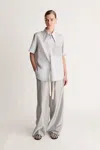 Lee Mathews Holladay Ss Shirt In Gray