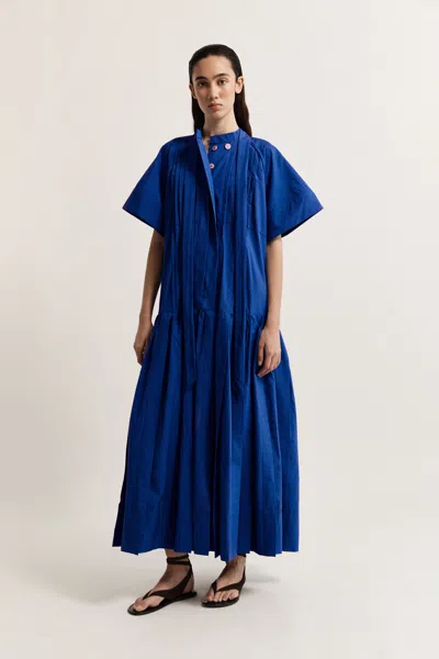 Lee Mathews Irving Maxi Dress In Cobalt
