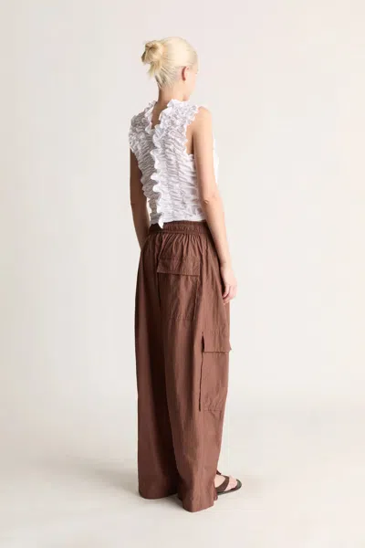 Lee Mathews Irving Pant In Brown