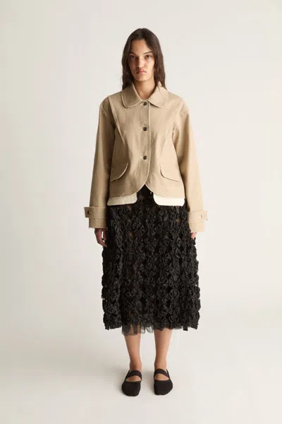 Lee Mathews Isla Japanese Twill Jacket In Brown