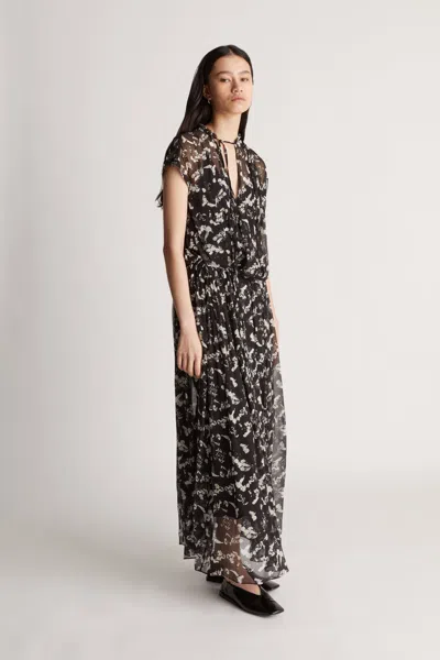 Lee Mathews Isobel Maxi Dress In Black Floral