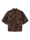 Lee Mathews Ivy Floral-pattern Shirt In Brown