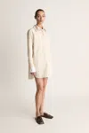 Lee Mathews Jack Mini Dress In Bone