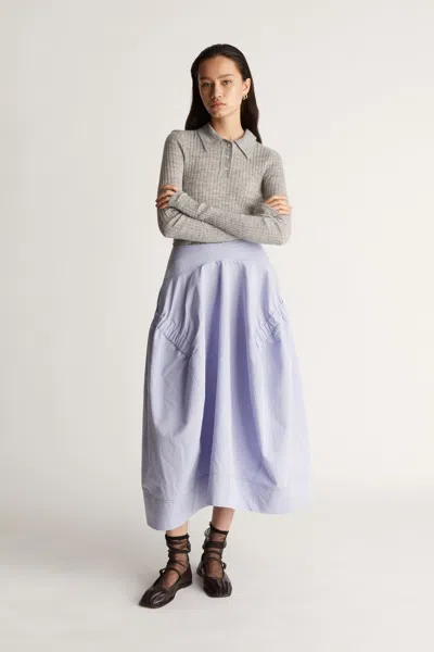 Lee Mathews Jacob Skirt In Cerulean