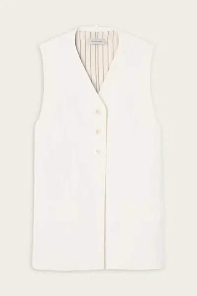 Lee Mathews Jasper Vest In Natural In White