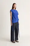 Lee Mathews Drawstring Asymmetric Blouse