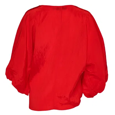 Lee Mathews Kiki Blouse In Red