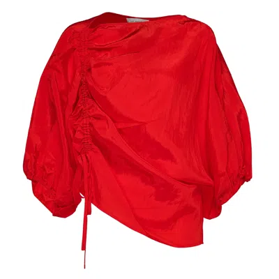 Lee Mathews Kiki Blouse In Red