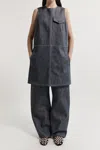 Lee Mathews Leo Pinafore In Grey