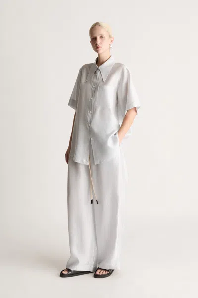 Lee Mathews Lester Ss Shirt In Blue Stripe