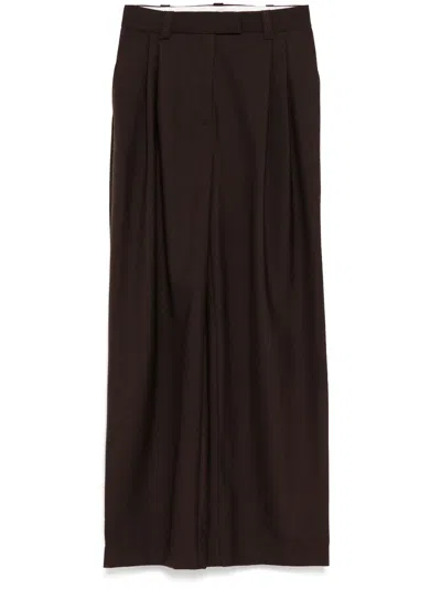 Lee Mathews Lloyd Pleat Trouser In 褐色