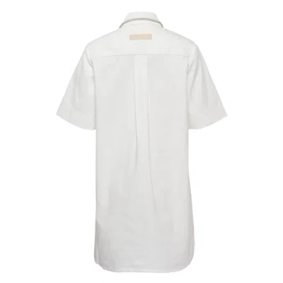 Lee Mathews Lm Drill Mini Dress In White