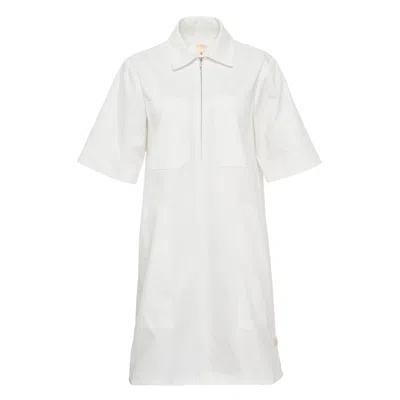 Lee Mathews Lm Drill Mini Dress In White