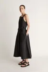 Lee Mathews Lm Poplin Flare Skirt In Black