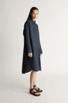 Lee Mathews Lm Poplin Ls Shirt Dress In Navy