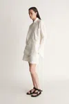 Lee Mathews Lm Poplin Ls Shirt In Natural